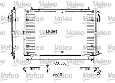VALEO 817283 Радиатор кондиционера  для PEUGEOT 206 (Пежо 206)