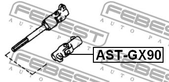 AST-GX90 Вал карданый рулевой нижний  FEBEST FEBEST 
