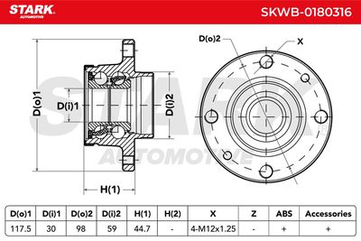 комплект колесен лагер STARK SKWB-0180316