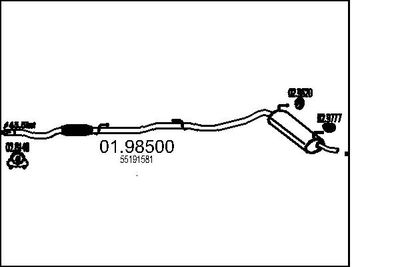 MTS 01.98500 Глушитель выхлопных газов  для FIAT PANDA (169_) 1.2 4x4 (169.AXB2A)