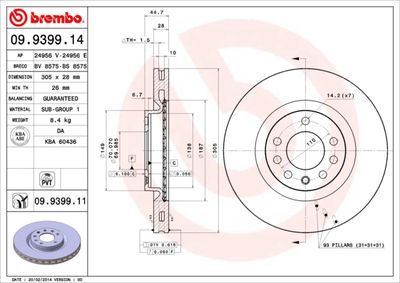 Brake Disc 09.9399.11