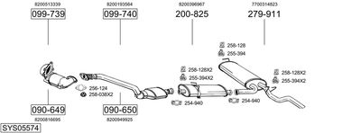 Układ wydechowy BOSAL SYS05574