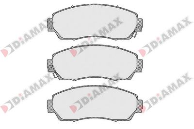 DIAMAX N09522 Тормозные колодки и сигнализаторы для HONDA CR-V V (RW_, RT_) 1.5 VTEC AWD (RW2)