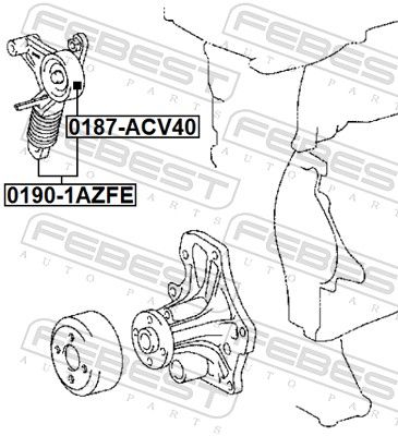 Belt Tensioner, V-ribbed belt 0190-1AZFE