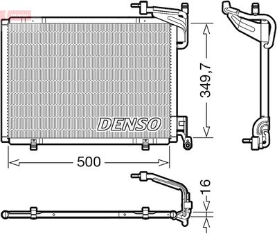 Конденсатор, кондиционер DENSO DCN10054 для FORD B-MAX