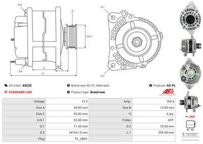 GENERATOR / ALTERNATOR AS-PL A5232 4
