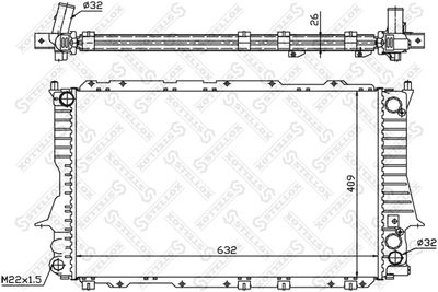 Радиатор, охлаждение двигателя STELLOX 10-25053-SX для AUDI A6