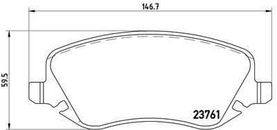 Brake Pad Set, disc brake P 23 088