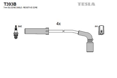 Комплект проводов зажигания TESLA T393B для ZAZ CHANCE