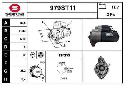STARTCAR 979ST11 Стартер для VW LT 28-35 II Автобус (2DB, 2DE, 2DK) 2.5 TDI STARTCAR 979ST11 Стартер для VW LT 28-35 II Автобус (2DB, 2DE, 2DK) 2.5 TDI
