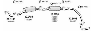SISTEM DE ESAPAMENT ASSO ART0743