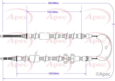 Cable Pull, parking brake APEC CAB1526