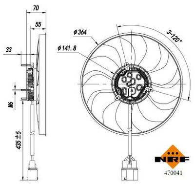 VENTILATOR RADIATOR NRF 470041 5