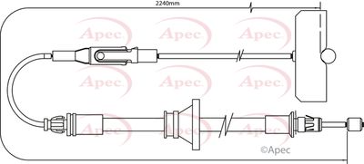 Cable Pull, parking brake APEC CAB1491