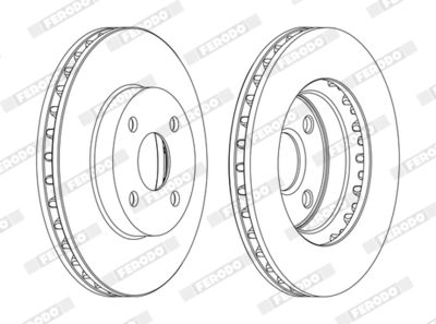 BREMSSCHEIBE FERODO DDF1309C 1
