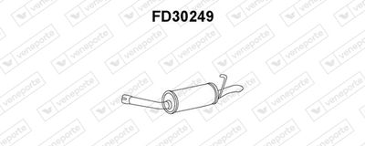 Глушитель выхлопных газов конечный VENEPORTE FD30249 для FORD SCORPIO