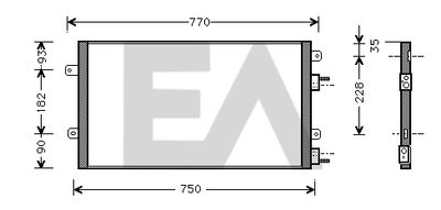 Конденсатор, кондиционер EACLIMA 30C12011 для CHRYSLER 300M