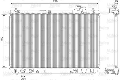 VALEO 701608 Радиатор охлаждения двигателя  для LEXUS RX (Лексус Рx)
