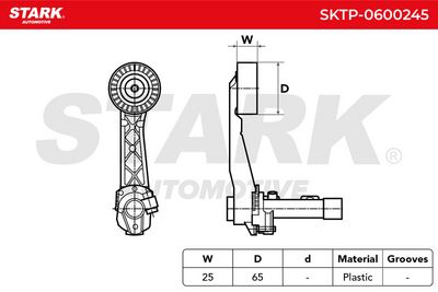 обтящна ролка, пистов ремък STARK SKTP-0600245
