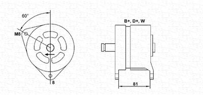 MAGNETI MARELLI 063324233010 Генератор  для LAND ROVER DISCOVERY I (LJ) 3.5 4x4 (SALLJG)