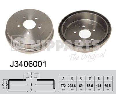 Brzdový buben NIPPARTS J3406001