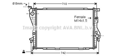 AVA QUALITY COOLING BW2202 Радиатор охлаждения двигателя  для BMW 5 (E39) 525 tds