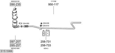 Изпускателна система BOSAL SYS15966