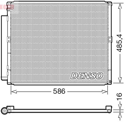 Конденсатор, кондиционер DENSO DCN50113 для TOYOTA LAND CRUISER PRADO