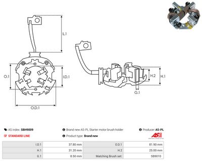 Vorschau Halter, Kohlebürsten Ansicht 2