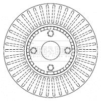 BORG & BECK BBD4457 Тормозные диски  для TOYOTA MATRIX (Тойота Матриx)