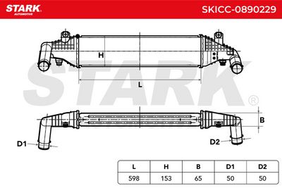 интеркулер (охладител за въздуха на турбината) STARK SKICC-0890229