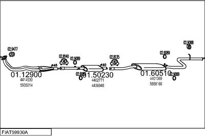 Výfukový systém MTS FIAT59930A002578