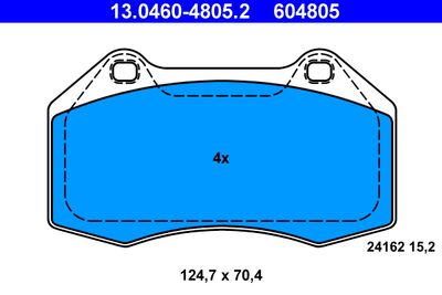 Brake Pad Set, disc brake 13.0460-4805.2