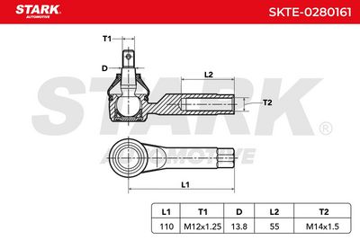 накрайник на напречна кормилна щанга STARK SKTE-0280161
