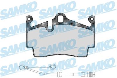 Комплект тормозных колодок, дисковый тормоз SAMKO 5SP1583A для PORSCHE CAYMAN