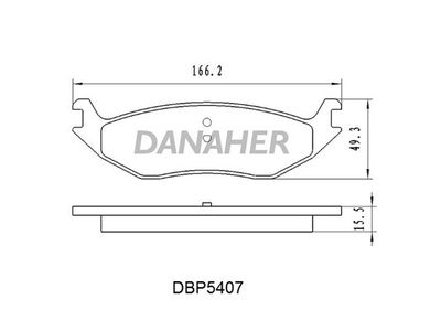 DANAHER DBP5407 Тормозные колодки и сигнализаторы  для CHRYSLER ASPEN (Крайслер Аспен)