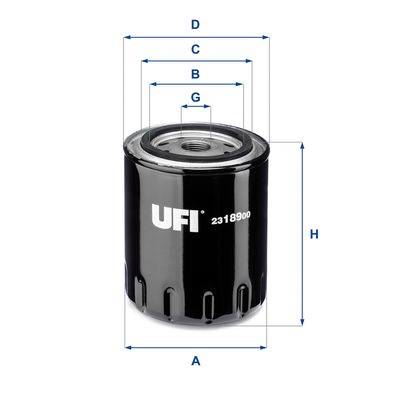 UFI 23.189.00 Масляный фильтр  для TATA (Тата)