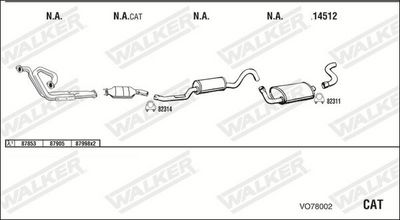Изпускателна система WALKER VO78002