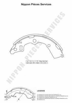 Комплект тормозных колодок NPS K350A08 для KIA PICANTO