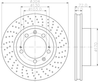 спирачен диск MINTEX MDC1305R