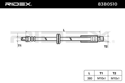 спирачен маркуч RIDEX 83B0510