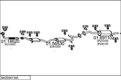 SISTEM DE ESAPAMENT MTS MAZD94730A003698