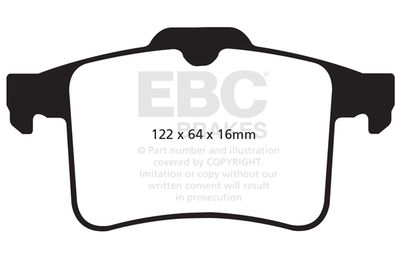 Комплект тормозных колодок, дисковый тормоз EBC Brakes DP42059R для JAGUAR XJ