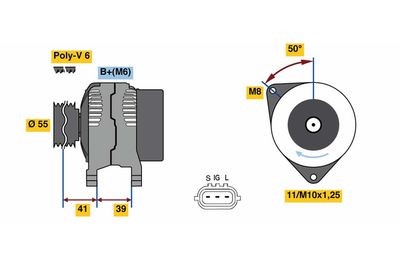 GENERATOR / ALTERNATOR BOSCH 0986049490