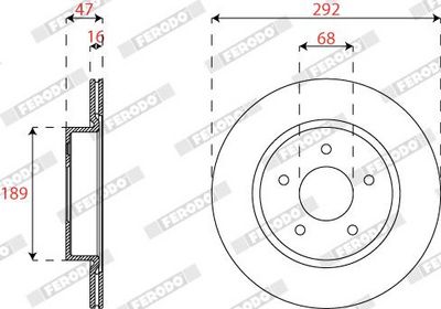 BREMSSCHEIBE FERODO DDF2786C