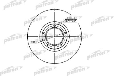Тормозной диск PATRON PBD1653 для FORD TRANSIT