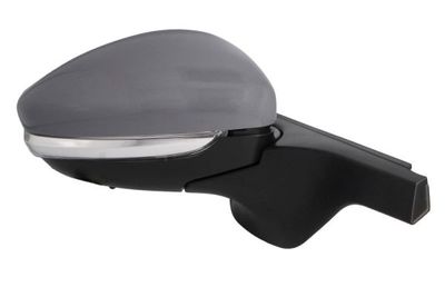 Zijspiegel Rechts (elektrisch, in reliëf, met verwarming, assistent rijstrookverandering, under-coated, elektrisch opklapbaar, met indicator, met temperatuursensor) past: CITROEN C3 III 12.16-09.20