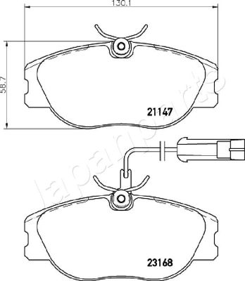 SET PLACUTE FRANA FRANA DISC JAPANPARTS PA0242AF 1