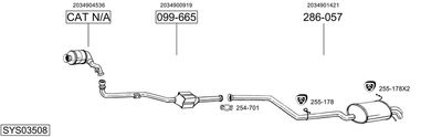 Układ wydechowy BOSAL SYS03508