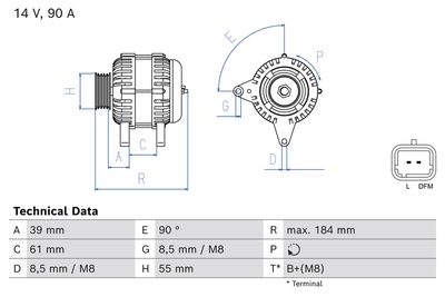generátor BOSCH 0 986 087 000